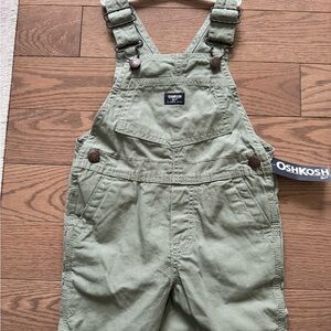 OshKosh B'gosh Light Olive Green Kids Shorts Overalls